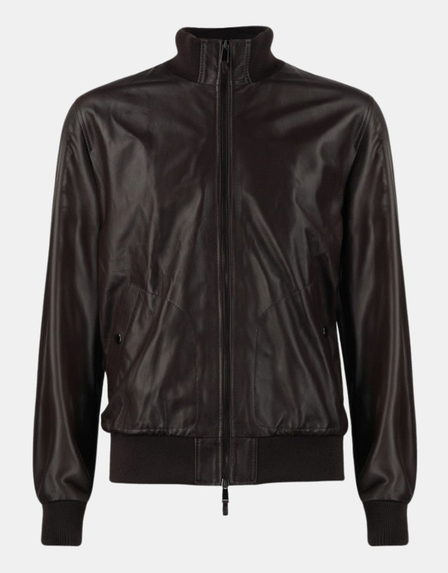 Henry Bucks - McKinnon Stefano Accorsi Leather Bomber Jacket