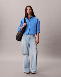 Calvin Klein Jeans - Cropped Cotton Poplin Shirt