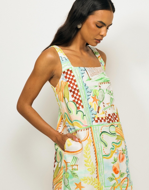 AERE - Lana Linen Mini Dress