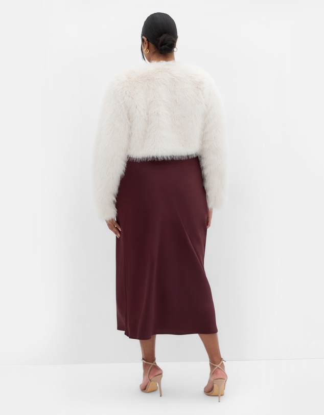 City Chic - Angelica Faux Fur Crop Jacket