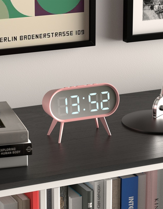 Newgate - Newgate Space Hotel Cyborg Led Alarm Clock Pink