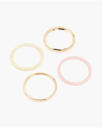 Lovisa - Acrylic & Gold Bangles 4-Pack