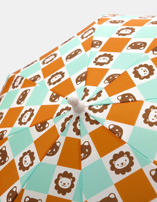 Morgan & Taylor - Teddy Check Kids Umbella in Green and Brown