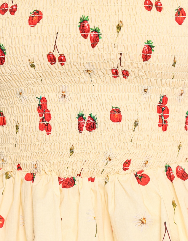 Petal & Pup - Remira Smocked Ruffle Top - Yellow Cherry