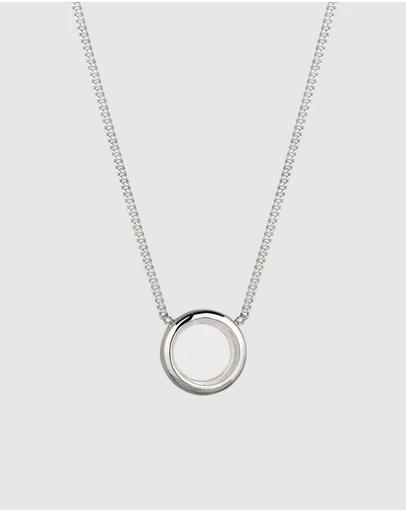 Elli Jewelry - Rock Crystal Bezel Necklace in 925 Silver