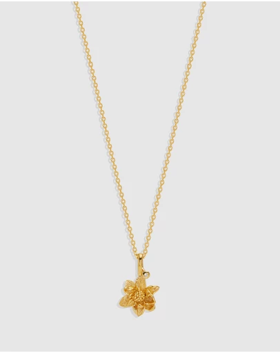 By Charlotte - Water Lily July Birth Flower Necklace
