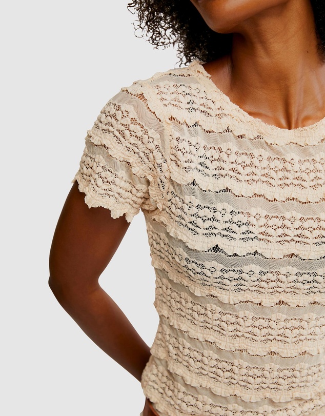 Free People - Angelina Lace Tee