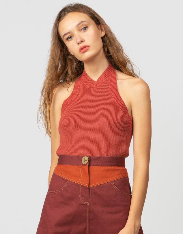 The Wolf Gang - El Sol Halter Knit Top