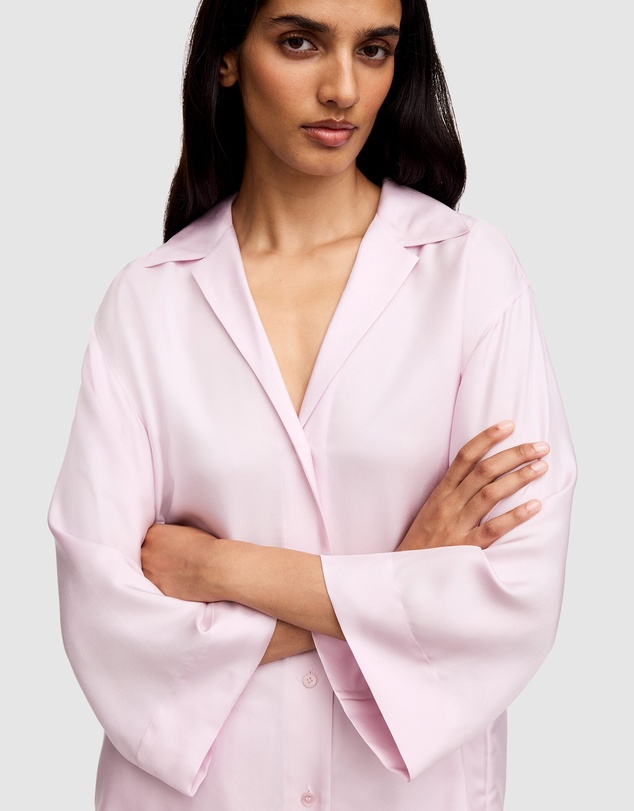 ARKET - L Side Silk Twill Shirt