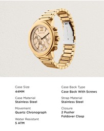 Michael Kors - Prescott Gold Tone Chronograph Watch