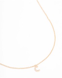 Lovisa - Gold Plated Cubic Zirconia Letter C Necklace