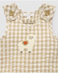 Purebaby - Gingham Romper -Kids-Babies