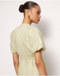 AERE - Tyrah Linen Midi Dress