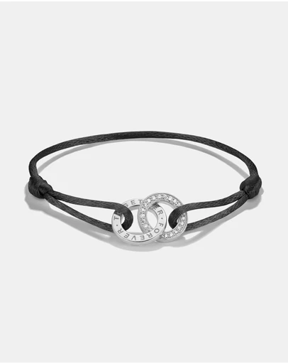 THOMAS SABO - THOMAS SABO Textile bracelet Together black with zirconia