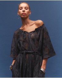 KINGA CSILLA - Midnight Lace Primavera Maxi Dress