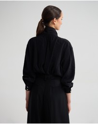 Oxford - Jenna Rayon Blend Scarf Neck Top