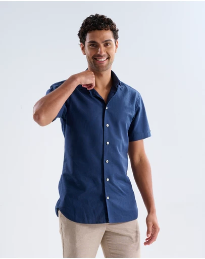3 Wise Men - 3 Wise Men Seaglass Linen Short Sleeve Shirt