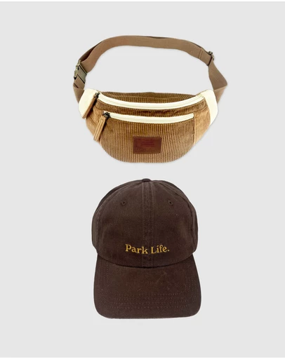 Banabae - Banabae Corduroy Belt Bag and Cap Bundle