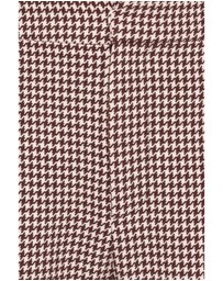 Petal & Pup - Jessie Straight Leg Trouser Pants - Brown Houndstooth