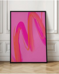 Olive et Oriel - Pinkwave No 7 by Treechild Art Print