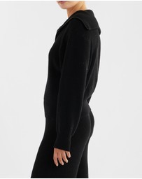 Amelius - Eline Knit Quarter Zip Polo