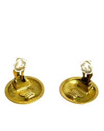 Pre-Loved by Azura Reborn - Pre-Loved CC Gold Plated Clip On Earrings