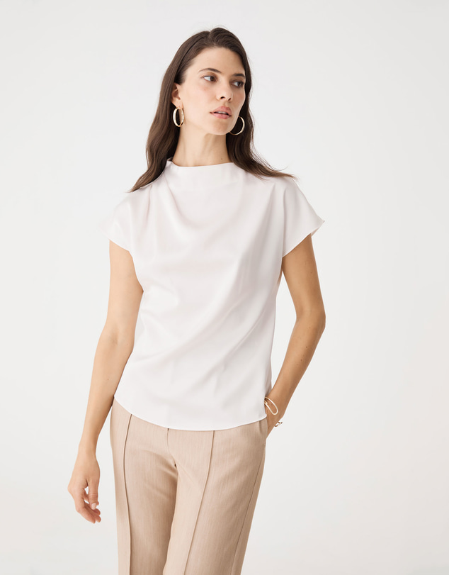 Forcast - Zafina Pleated Draped Top
