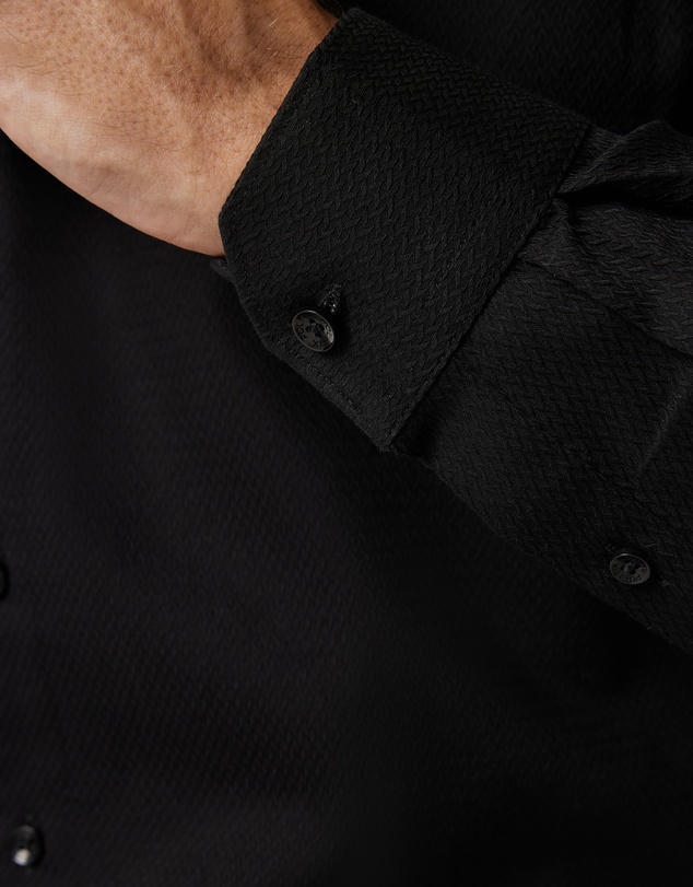 Politix - Slim Fit Long Sleeve Textured Dress Shirt