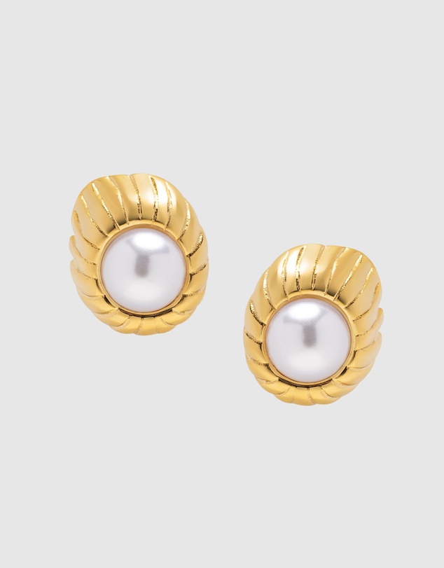 Nialaya Jewellery - Women's Vintage Pearl Earrings
