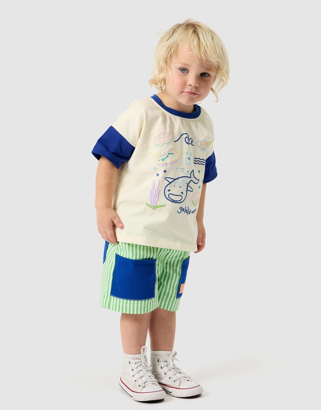 Goldie + Ace - Lightweight Cotton Twill Carpenter Pocket Shorts - ICONIC EXCLUSIVE - Babies-Teens