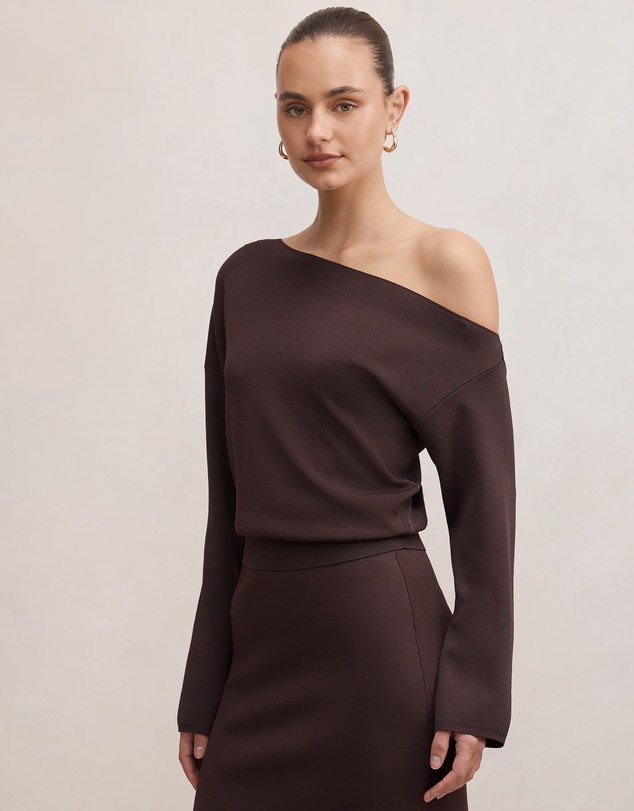 Forever New - Ayva Asymmetrical Knitted Top