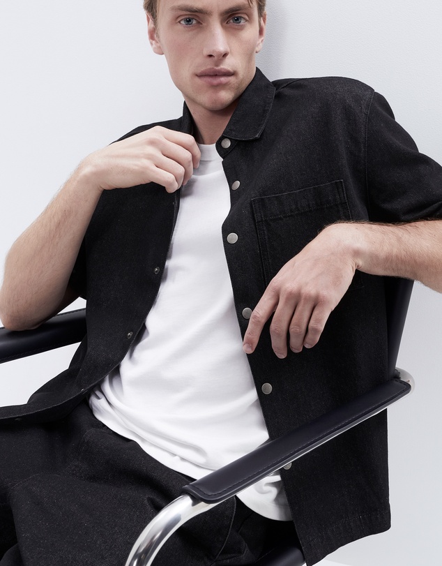 UNISON - Oversized Denim S/S Shirt
