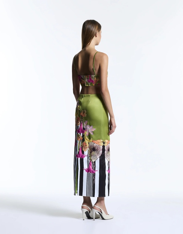 Muma World - Mixed Floral Canopy Beaded Column Skirt