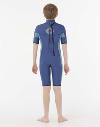 Rip Curl - Boys Dawn Patrol Short Sleeve 2mm Back Zip Spring Suit Wetsuit