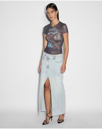 Ksubi - Relax Maxi Skirt Skyfall