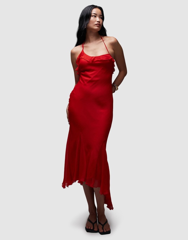 TOPSHOP - Godet Hem Occasion Midi Dress
