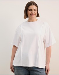 Atmos&Here Curvy - SS Cotton Boxy T-Shirt