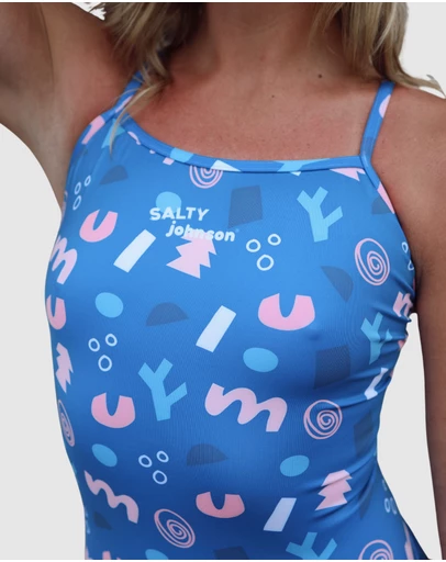Salty Johnson - Squiggles Thin Strap One Piece