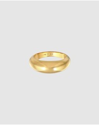 Elli Jewelry - Ring Band Ring Chunky Modern in 925 Sterling Silver Gold Plated