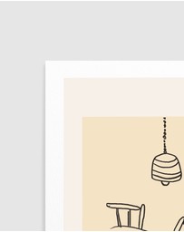 Olive et Oriel - LA Table by Treechild Art Print
