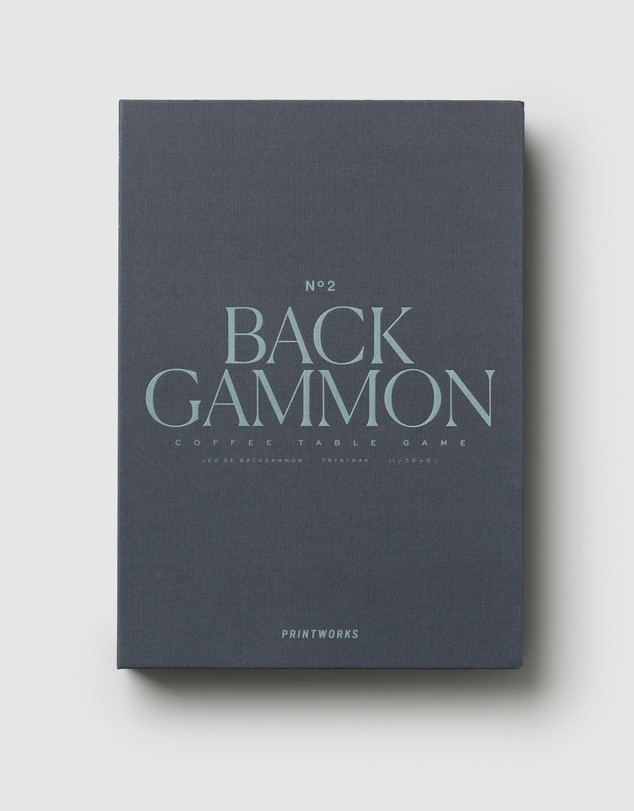 Printworks - Printworks Classic Backgammon -Grey Blue