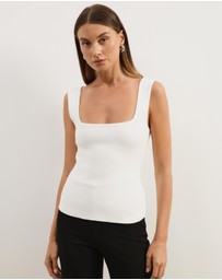 Atmos&Here - Gia Square Neck Knit Top