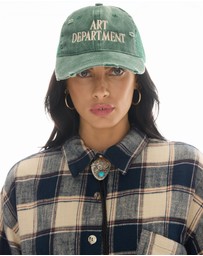 THE TALES - Destroyed Art Department Green Trucker Cap