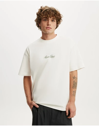 Cotton On - Box Fit Text T-Shirt