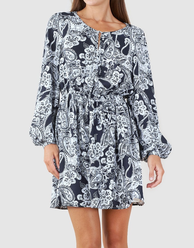 Amelius - Halena Boho Paisley Dress