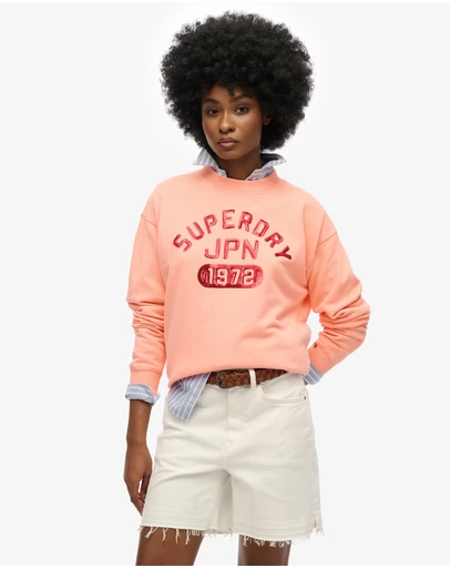 Superdry - Embellished Varsity Loose Crew