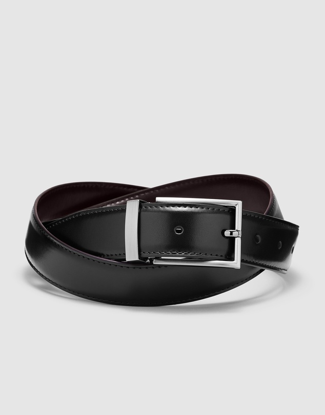 Politix - Reversible Black/brown Leather Belt