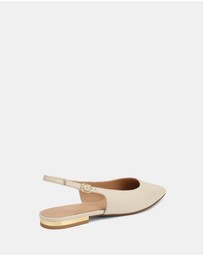Wittner - Mary Hi Shine Leather Flat Slingbacks