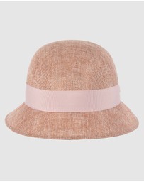 Max Alexander - Cloche Rose Dusty Pink Bucket Hat