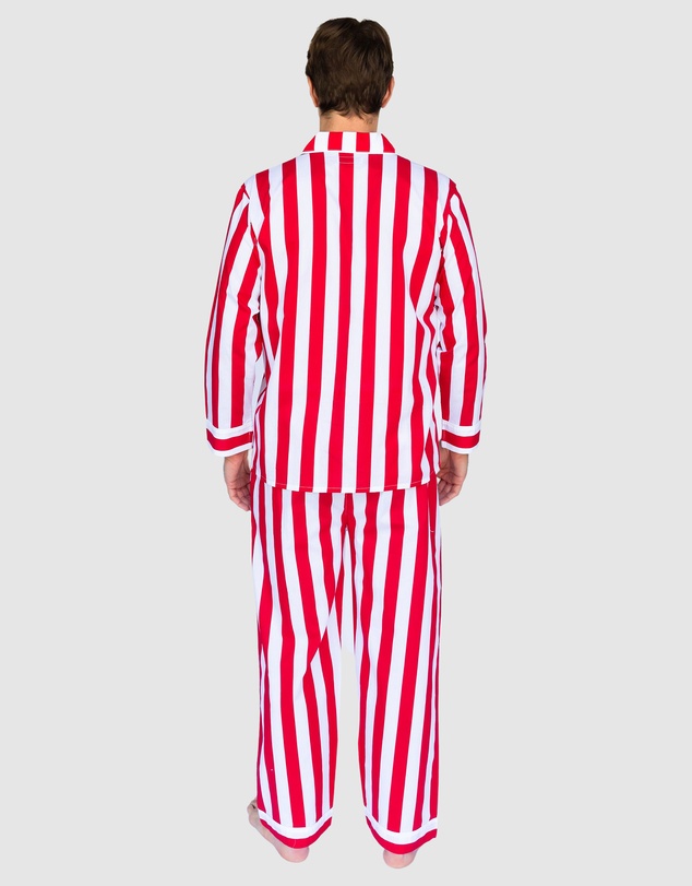 Sant And Abel - Red Braddock Stripe Long Sleeve PJ Set